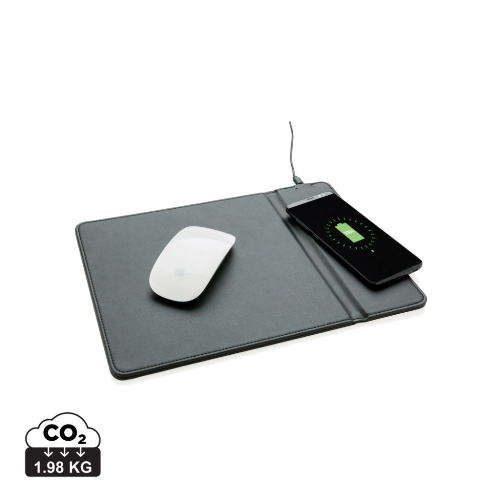 Logo trade promotional giveaways image of: Mousepad with 5W wireless charging